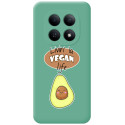 Funda Silicona Líquida Verde para Xiaomi Redmi Note 15 4G diseño Vegan Life Dibujos
