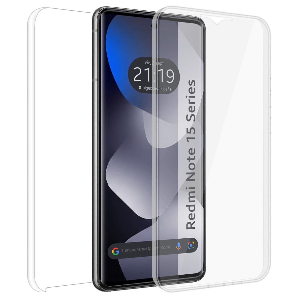 Funda Doble Transparente Pc + Tpu Full Body 360 para Xiaomi Redmi Note 15 5G