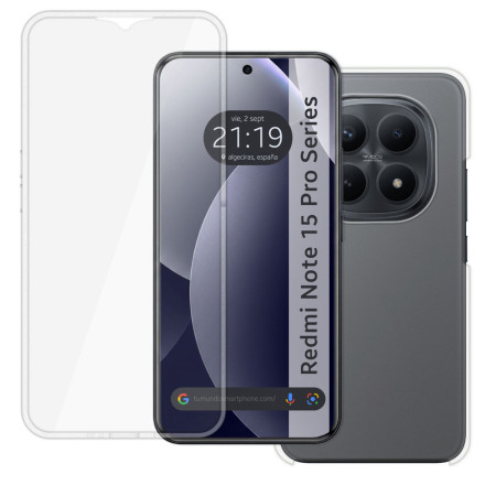 Funda Doble Transparente Pc + Tpu Full Body 360 para Xiaomi Redmi Note 15 Pro 5G