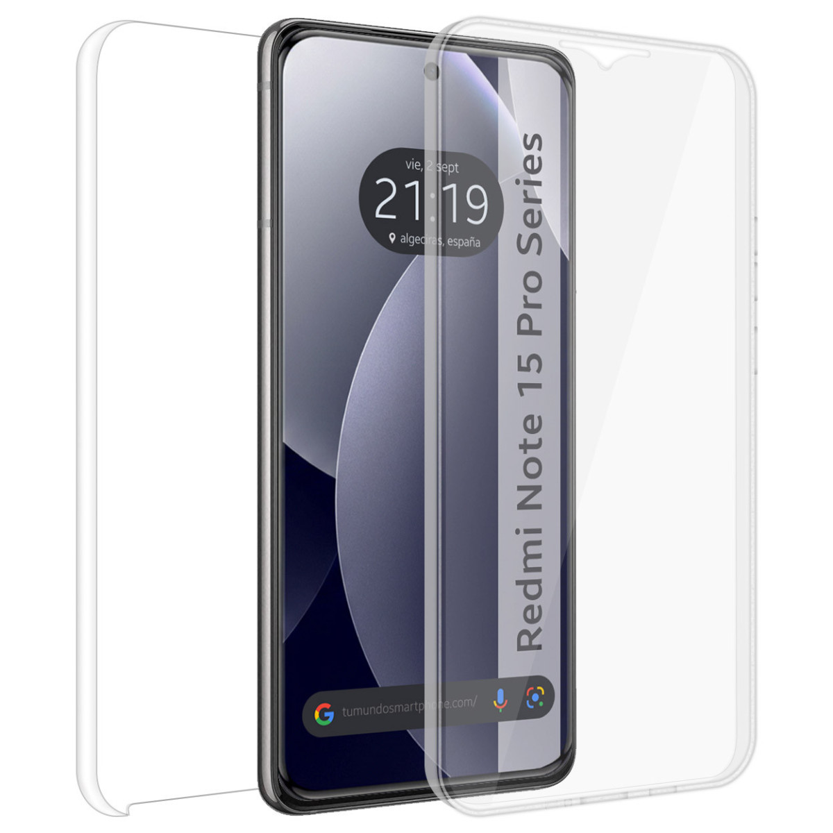 Funda Doble Transparente Pc + Tpu Full Body 360 para Xiaomi Redmi Note 15 Pro 4G