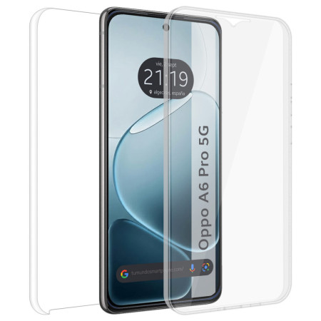 Funda Doble Transparente Pc + Tpu Full Body 360 para Oppo A6 Pro 5G