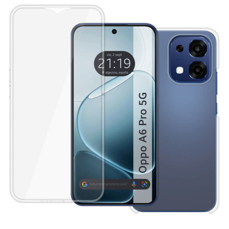 Funda Doble Transparente Pc + Tpu Full Body 360 para Oppo A6 Pro 5G
