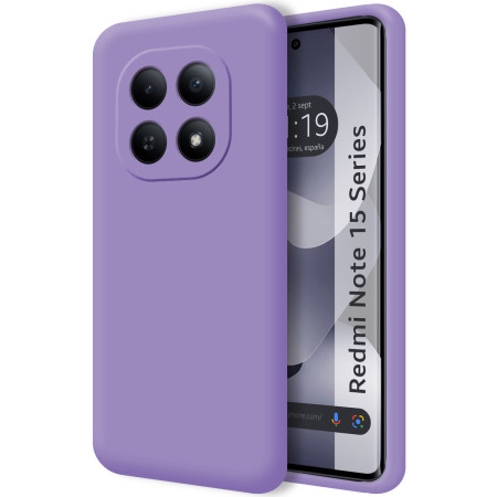 Funda Silicona Líquida Ultra Suave para Xiaomi Redmi Note 15 5G color Morada