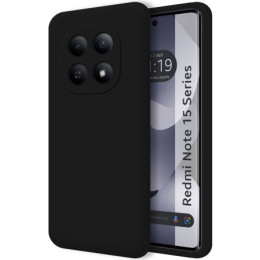 Funda Silicona Líquida Ultra Suave para Xiaomi Redmi Note 15 5G color Negra