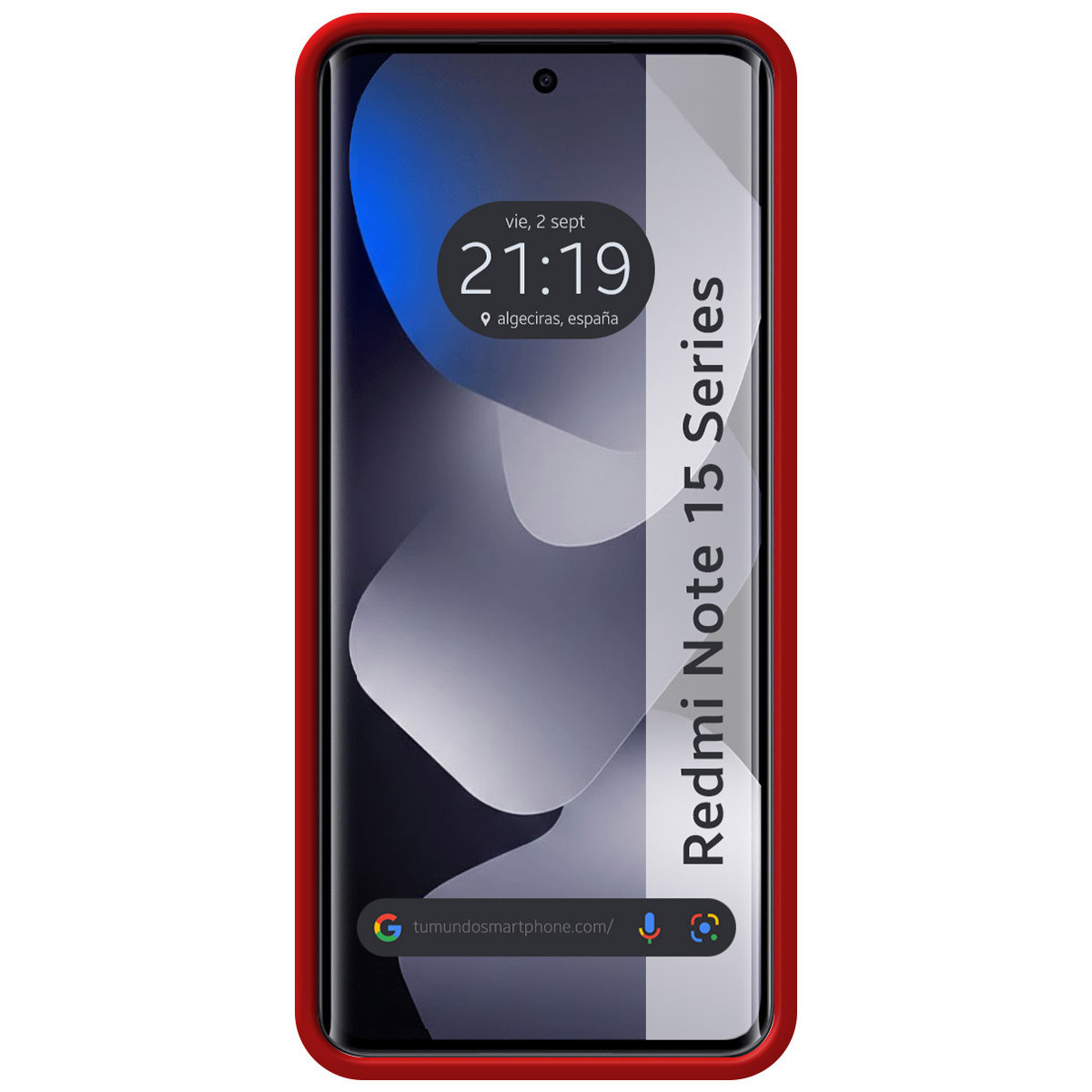 Funda Silicona Líquida Ultra Suave para Xiaomi Redmi Note 15 5G color Roja