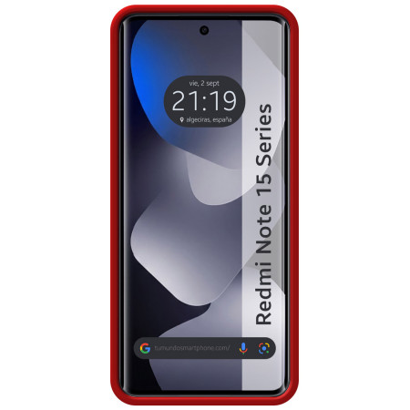 Funda Silicona Líquida Ultra Suave para Xiaomi Redmi Note 15 5G color Roja