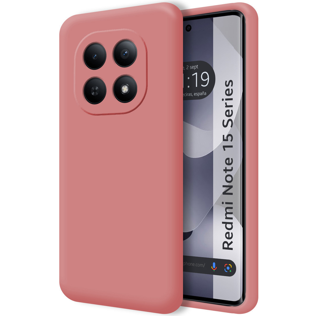 Funda Silicona Líquida Ultra Suave para Xiaomi Redmi Note 15 5G color Rosa