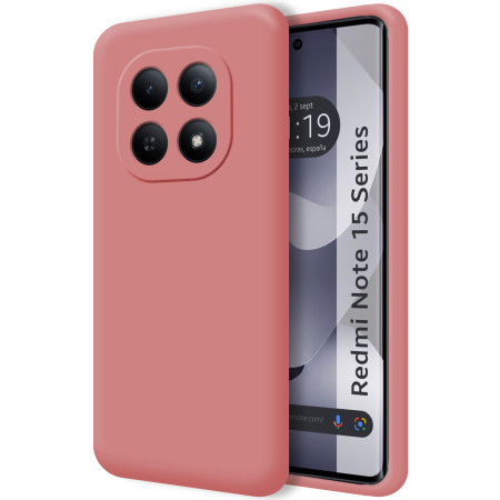 Funda Silicona Líquida Ultra Suave para Xiaomi Redmi Note 15 5G color Rosa