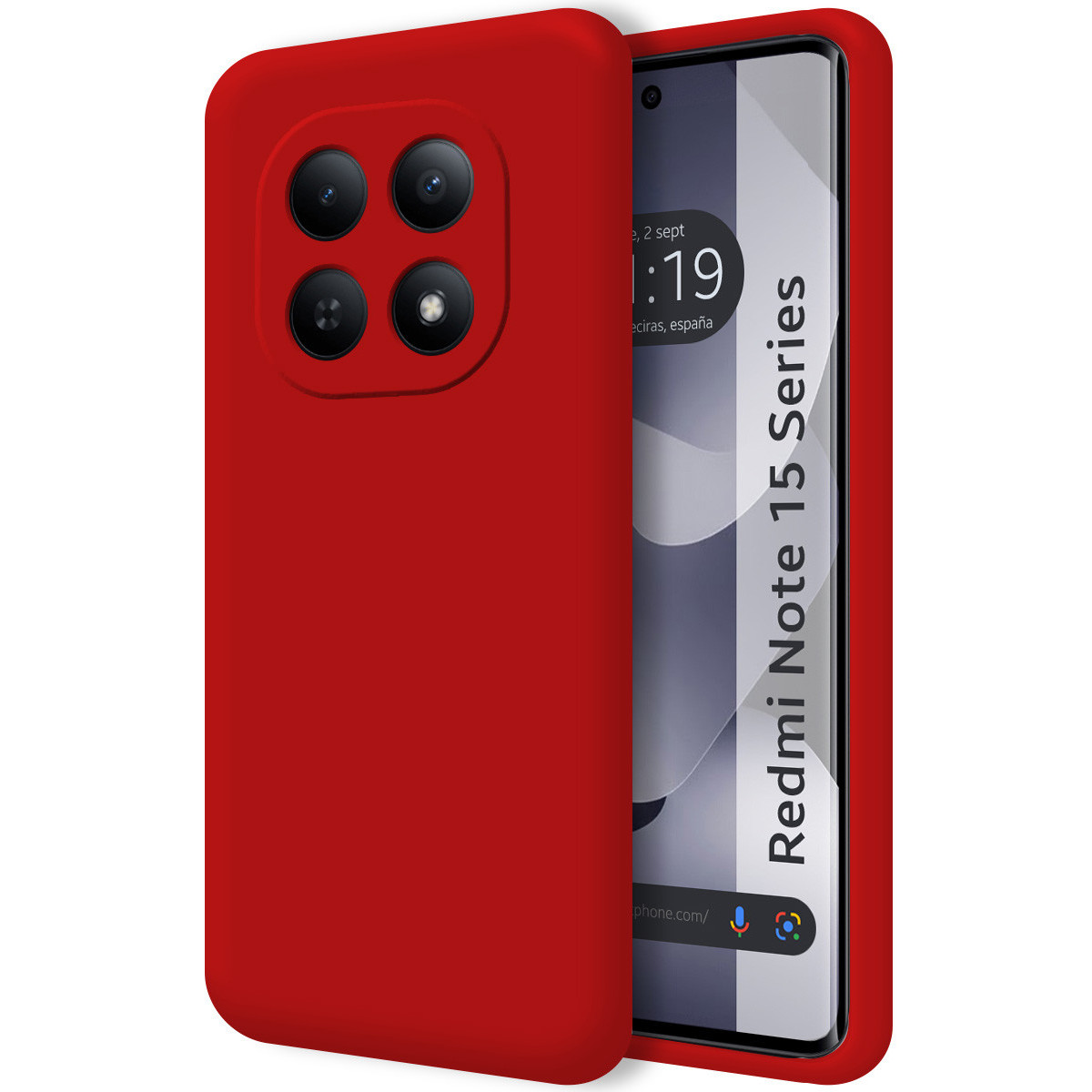 Funda Silicona Líquida Ultra Suave para Xiaomi Redmi Note 15 4G color Roja