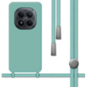 Funda Silicona Líquida con Cordón para Xiaomi Redmi Note 15 Pro 4G color Verde
