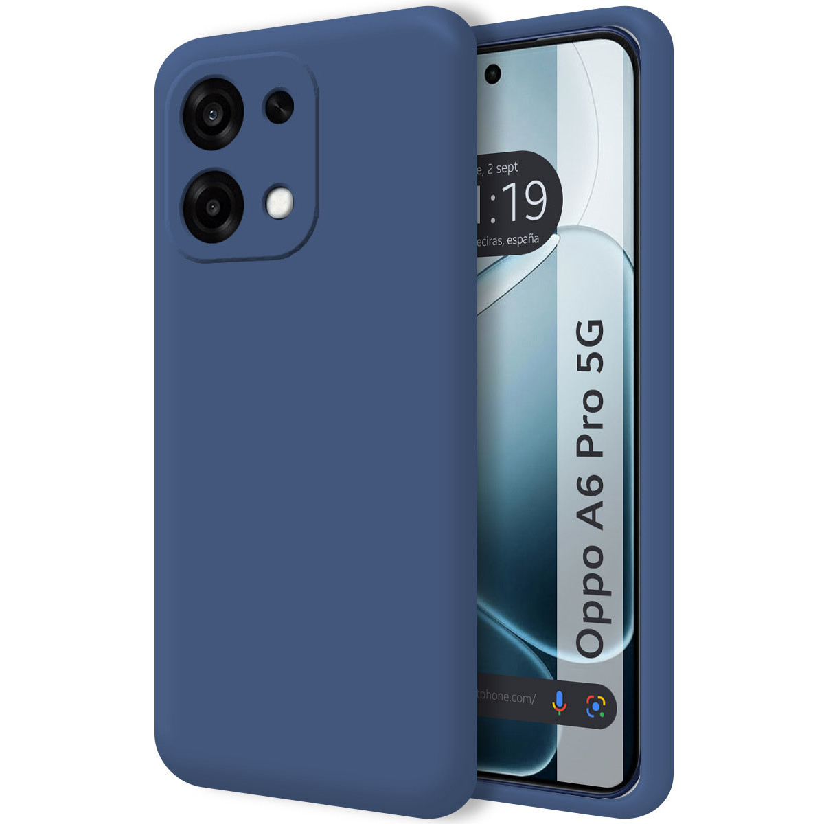Funda Silicona Líquida Ultra Suave para Oppo A6 Pro 5G color Azul