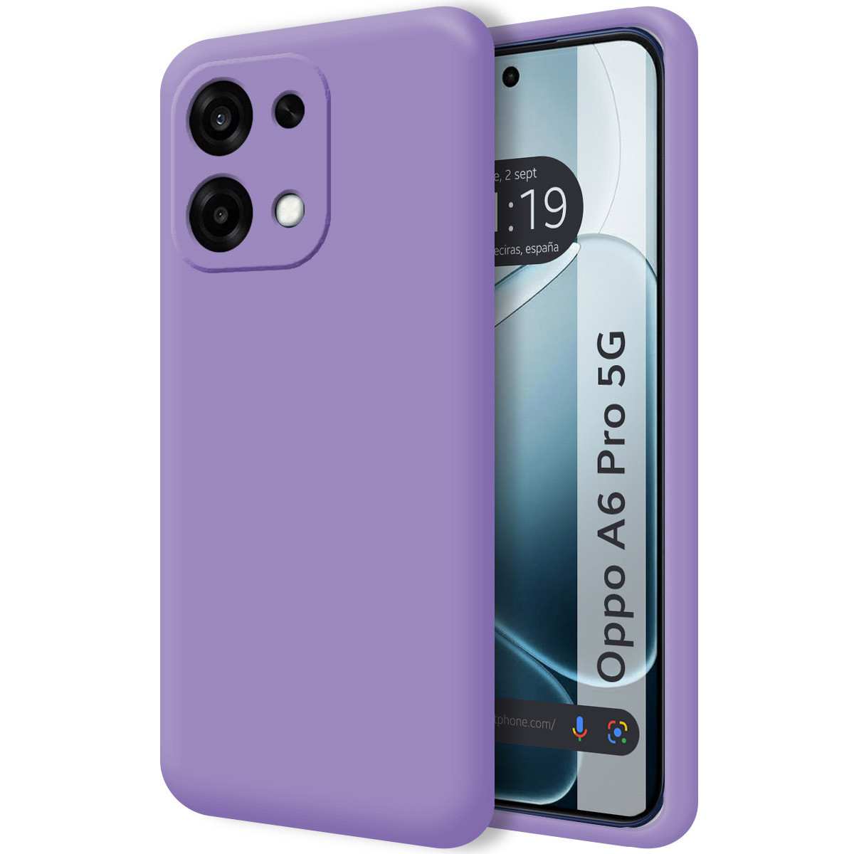 Funda Silicona Líquida Ultra Suave para Oppo A6 Pro 5G color Morada