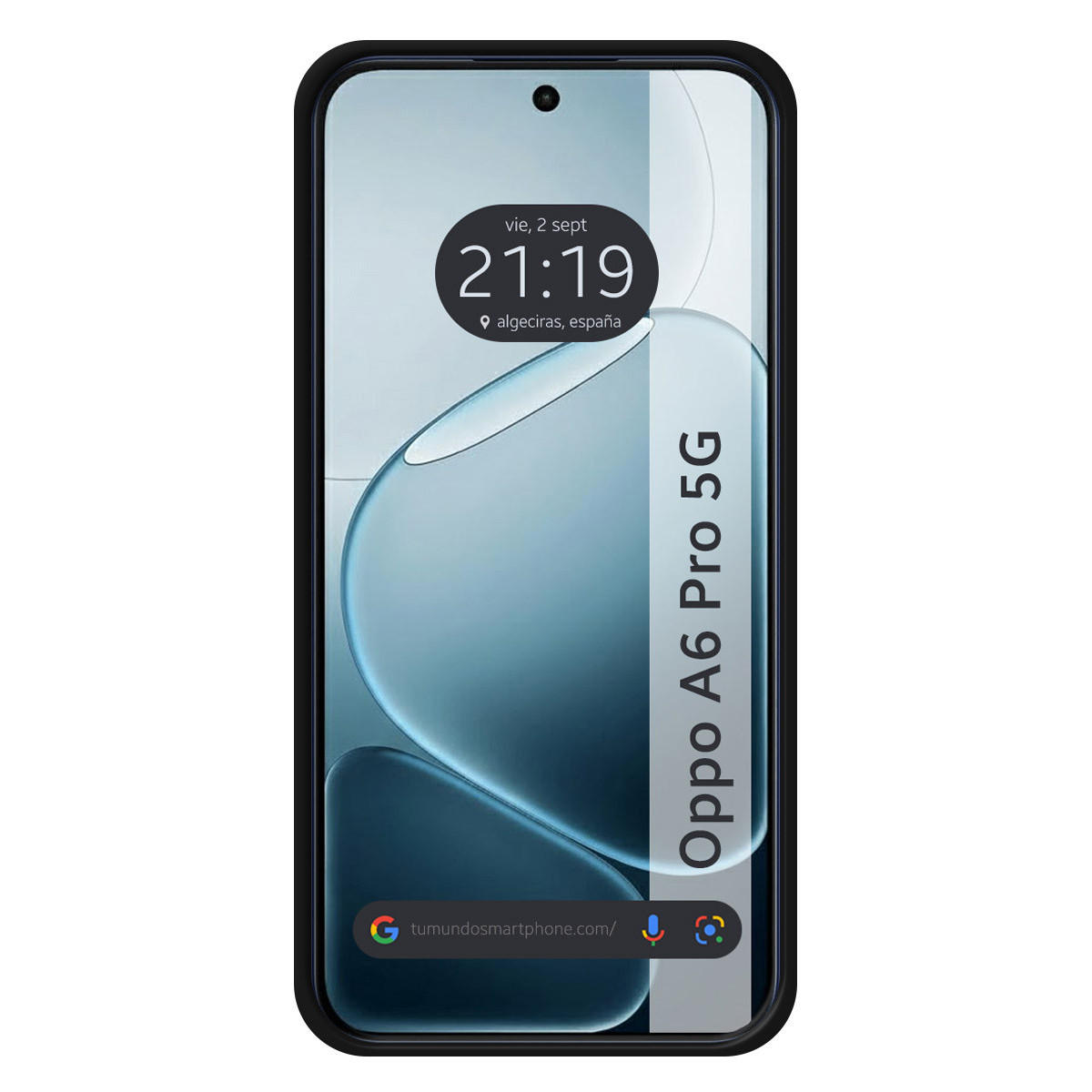 Funda Silicona Líquida Ultra Suave para Oppo A6 Pro 5G color Negra