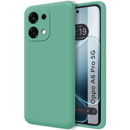 Funda Silicona Líquida Ultra Suave para Oppo A6 Pro 5G color Verde