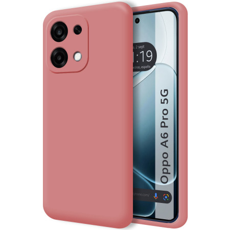 Funda Silicona Líquida Ultra Suave para Oppo A6 Pro 5G color Rosa