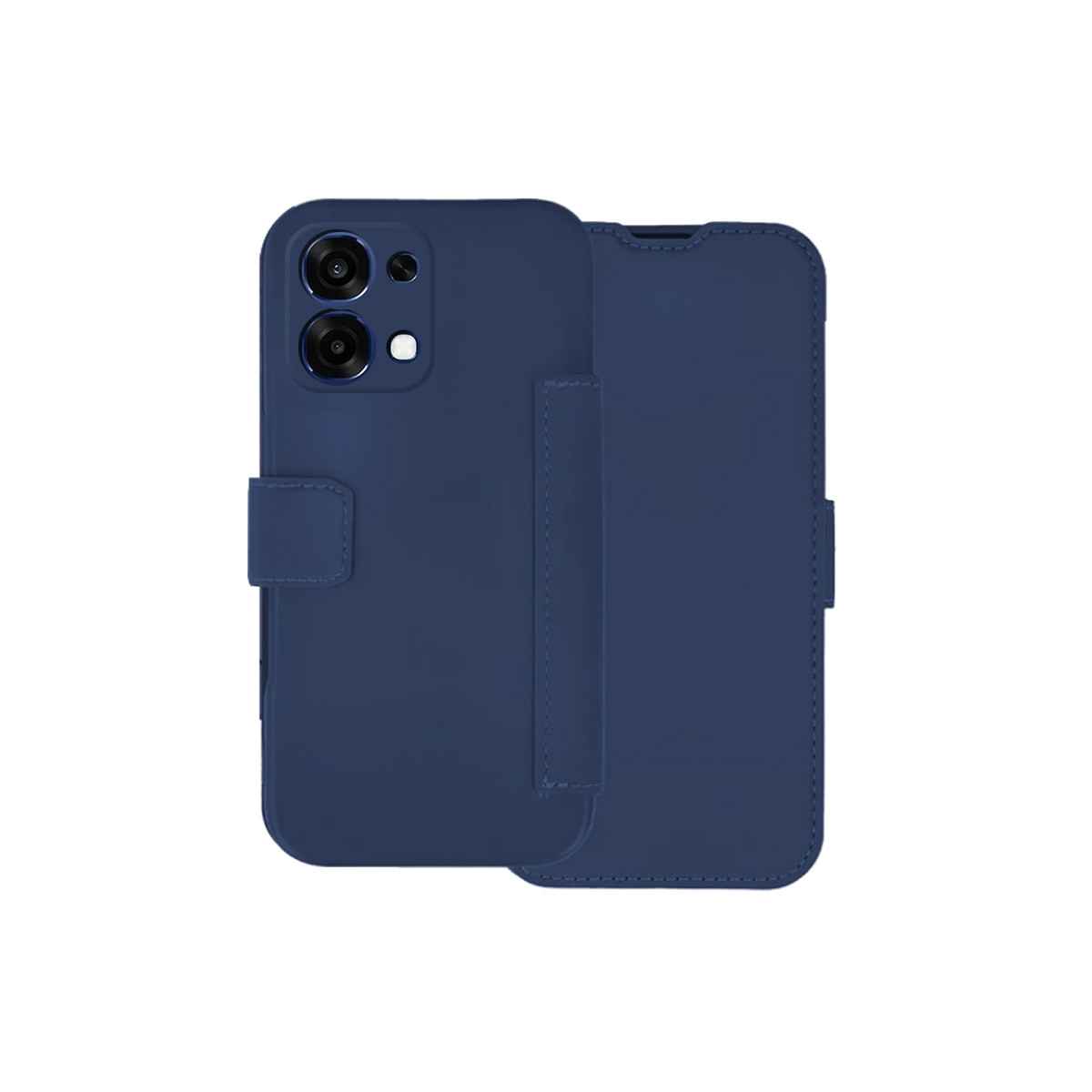 Funda Silicona Suave con Tapa para Oppo A6 Pro 5G color Azul
