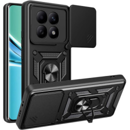 Funda Tough Armor con Anillo Giratorio Negra para Xiaomi Redmi Note 15 Pro 4G