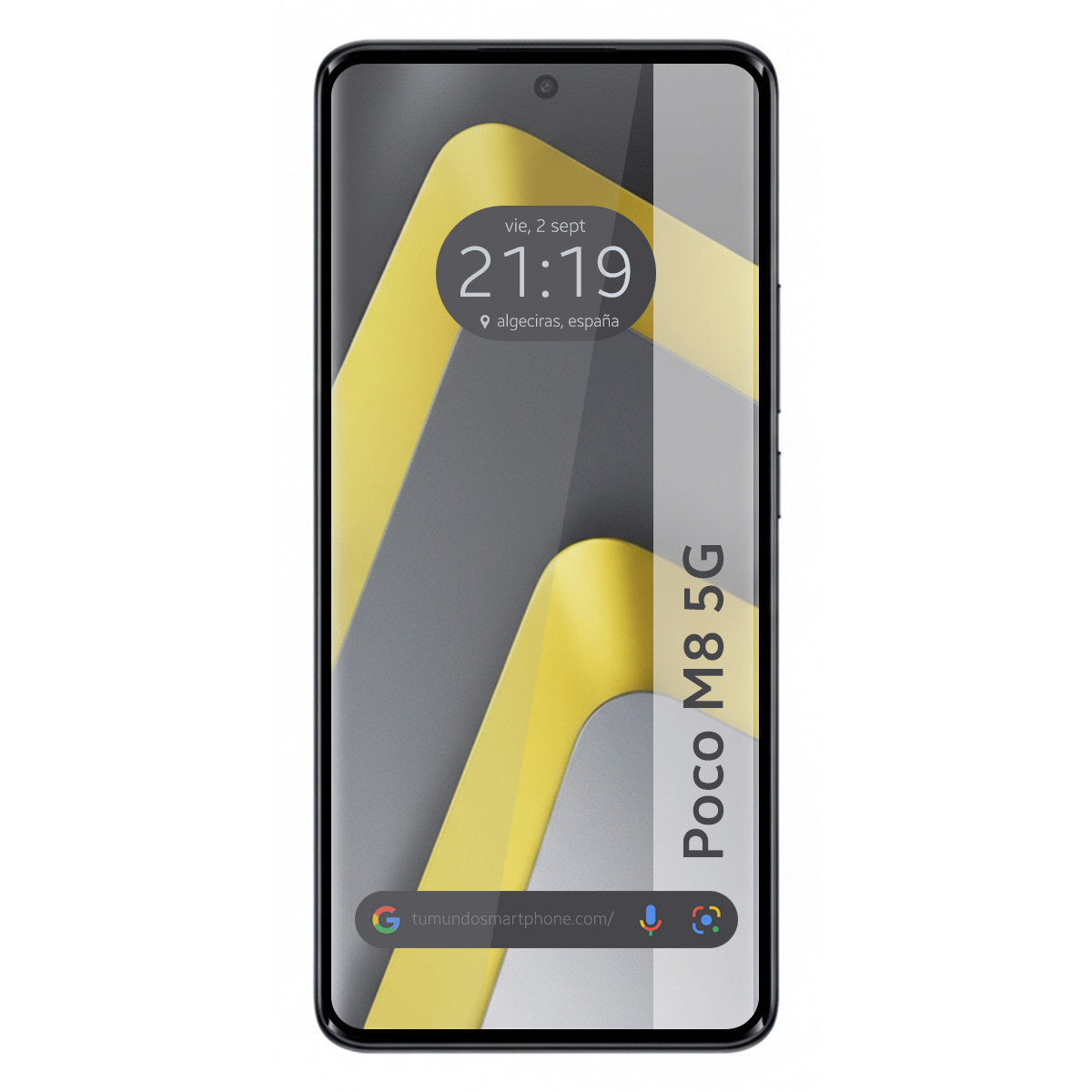 Protector Cristal Templado Curvo 5D Full Glue Negro para Xiaomi Poco M8 5G Vidrio