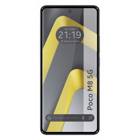 Protector Cristal Templado Curvo 5D Full Glue Negro para Xiaomi Poco M8 5G Vidrio