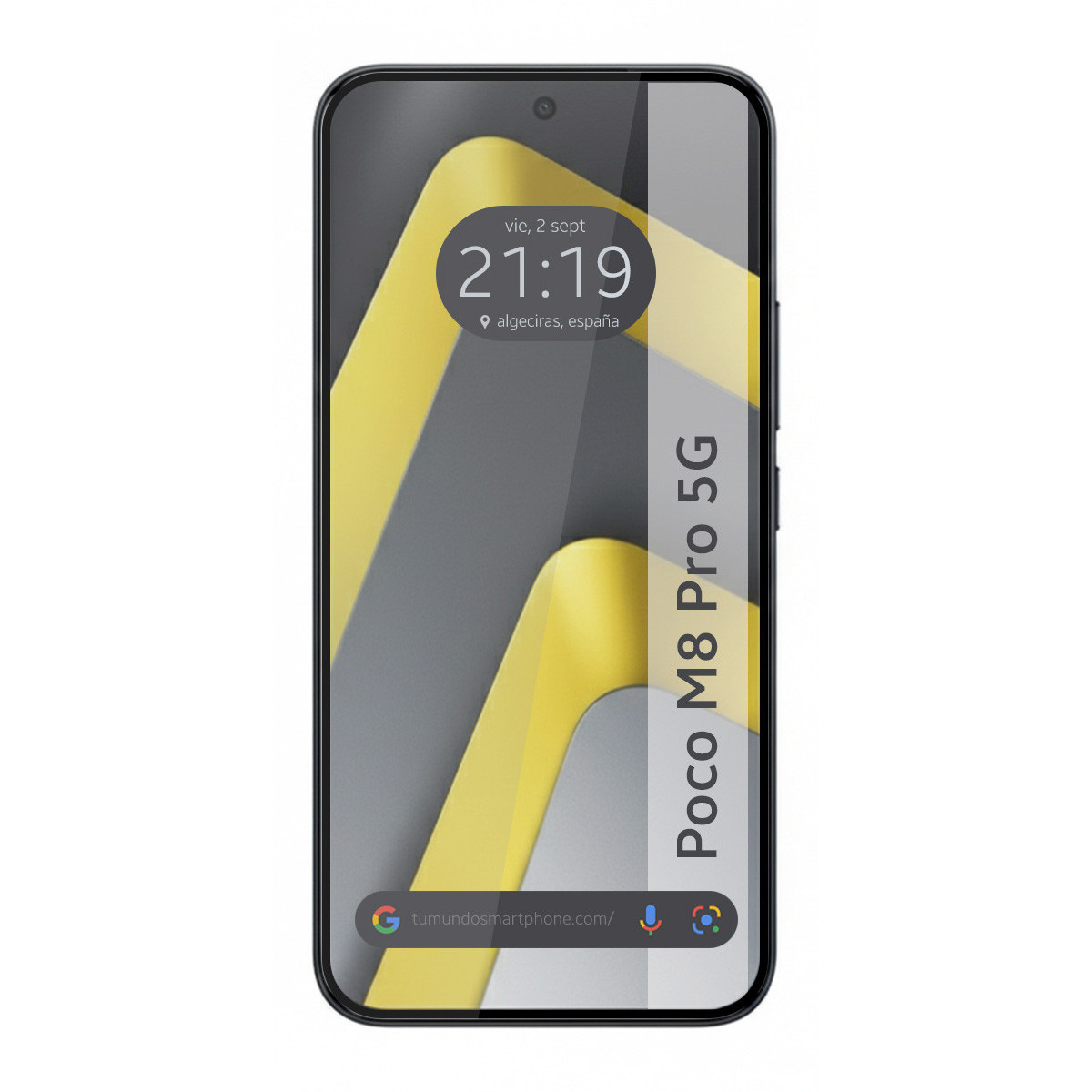 Protector Cristal Templado Curvo 5D Full Glue Negro para Xiaomi Poco M8 Pro 5G Vidrio