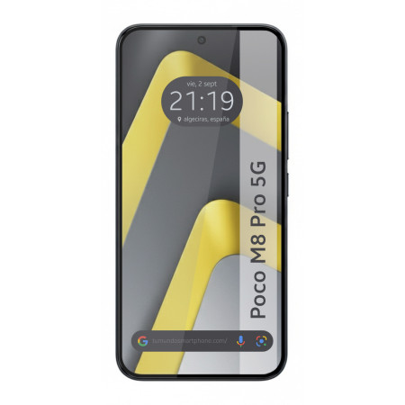 Protector Cristal Templado Curvo 5D Full Glue Negro para Xiaomi Poco M8 Pro 5G Vidrio