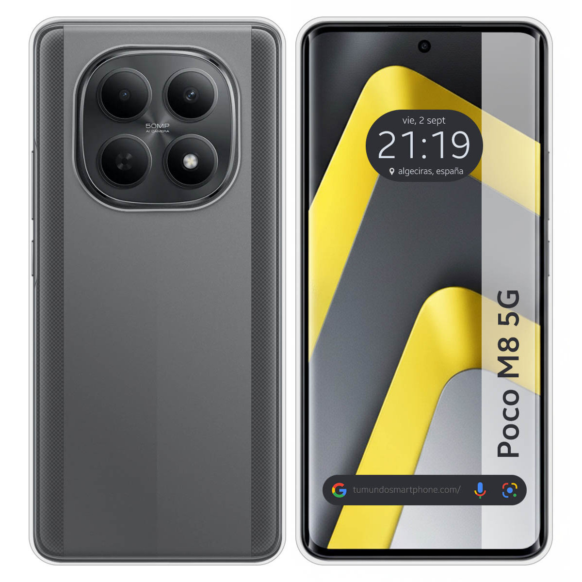 Funda Silicona Gel TPU Transparente para Xiaomi Poco M8 5G