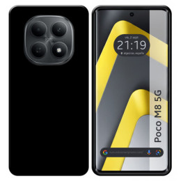 Funda Silicona Gel TPU Negra para Xiaomi Poco M8 5G