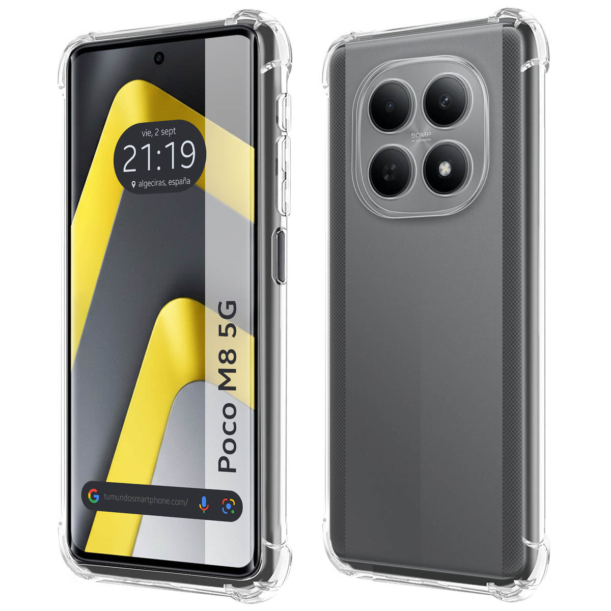 Funda Silicona Antigolpes Transparente para Xiaomi Poco M8 5G