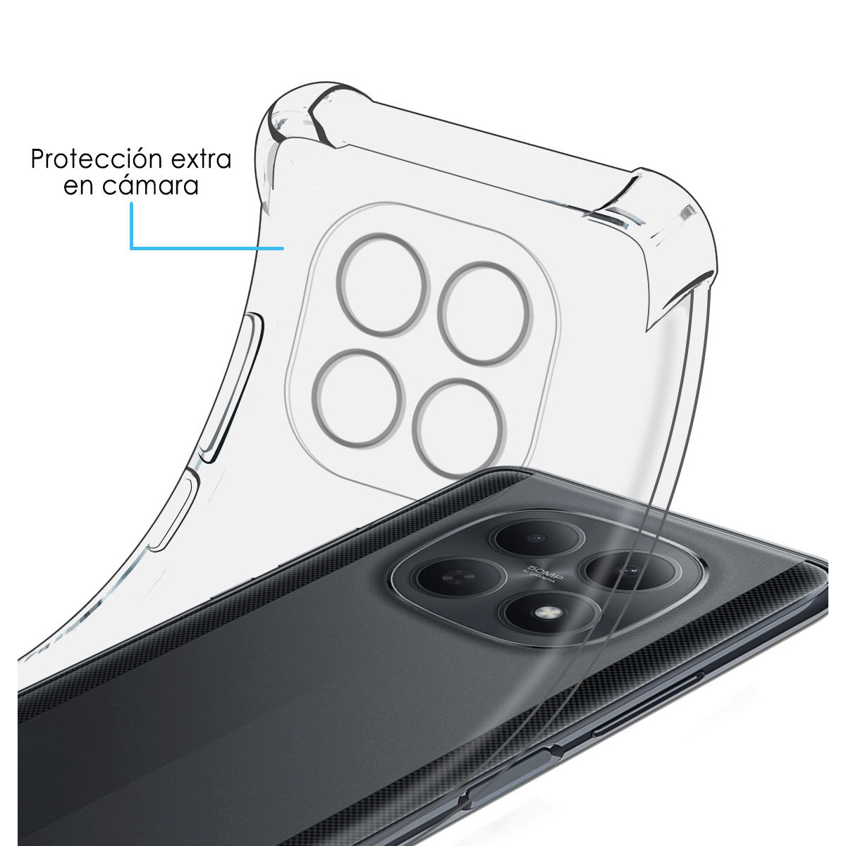 Funda Silicona Antigolpes Transparente para Xiaomi Poco M8 5G