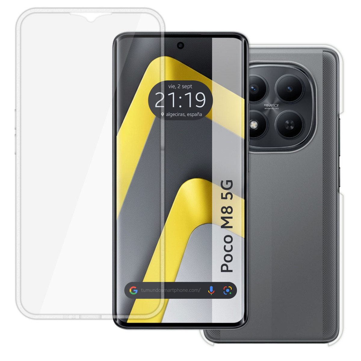 Funda Doble Transparente Pc + Tpu Full Body 360 para Xiaomi Poco M8 5G