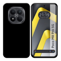 Funda Silicona Gel TPU Negra para Xiaomi Poco M8 Pro 5G
