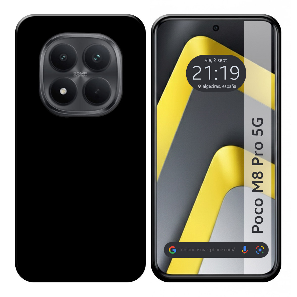 Funda Silicona Gel TPU Negra para Xiaomi Poco M8 Pro 5G