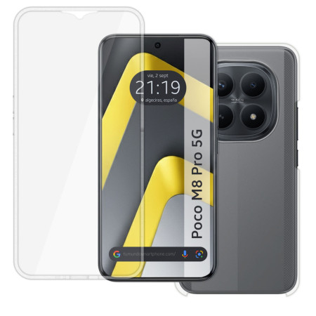 Funda Doble Transparente Pc + Tpu Full Body 360 para Xiaomi Poco M8 Pro 5G