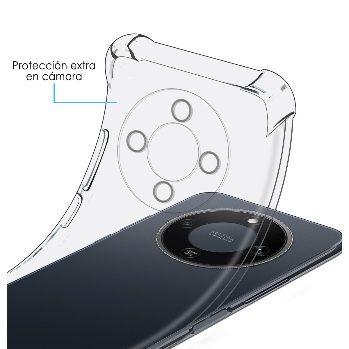 Funda Silicona Antigolpes Transparente para Huawei Honor Magic 8 Lite 5G