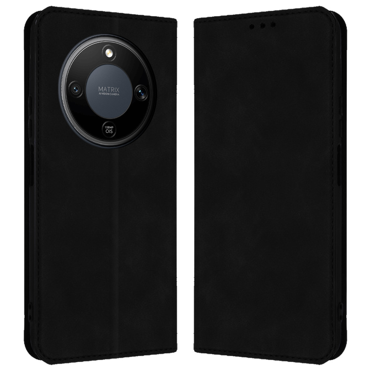 Funda Libro de Polipiel con tarjetero para Huawei Honor Magic 8 Lite 5G color Negra