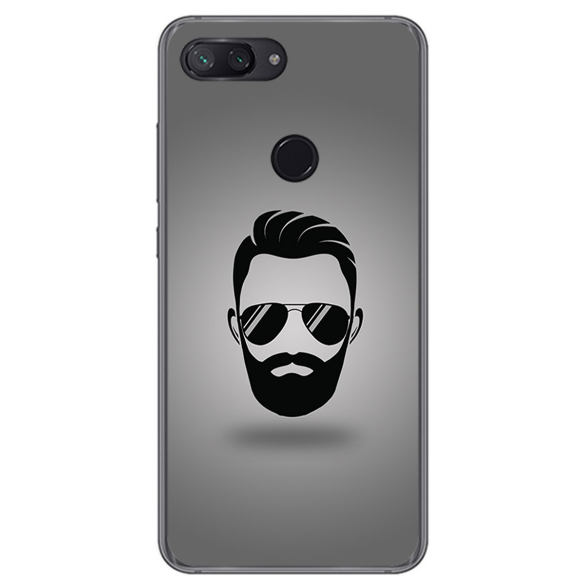 Funda Gel Tpu para Xiaomi Mi 8 Lite Diseño Barba Dibujos