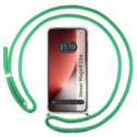 Funda Colgante Transparente para Huawei Honor Magic 8 Lite 5G con Cordon Verde Agua
