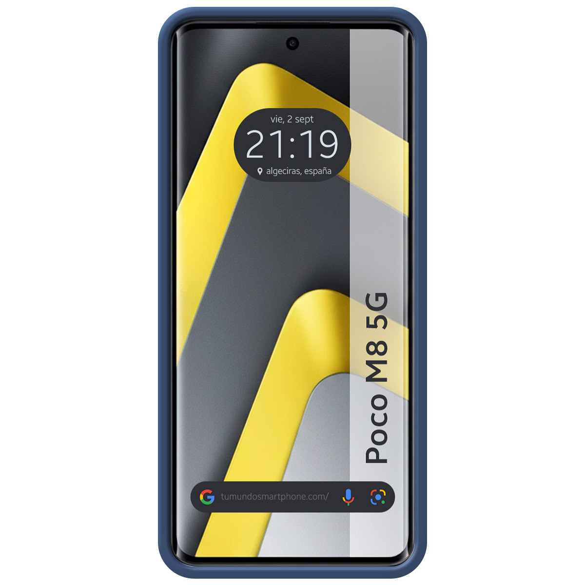 Funda Silicona Líquida Ultra Suave para Xiaomi Poco M8 5G color Azul