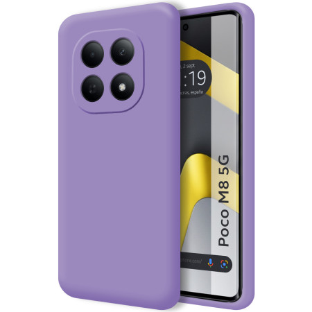 Funda Silicona Líquida Ultra Suave para Xiaomi Poco M8 5G color Morada