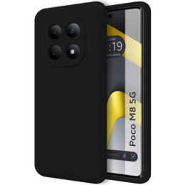 Funda Silicona Líquida Ultra Suave para Xiaomi Poco M8 5G color Negra