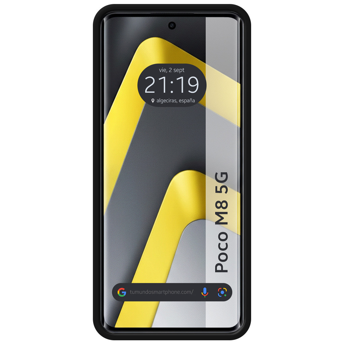 Funda Silicona Líquida Ultra Suave para Xiaomi Poco M8 5G color Negra