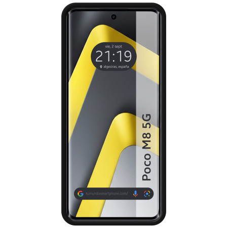 Funda Silicona Líquida Ultra Suave para Xiaomi Poco M8 5G color Negra