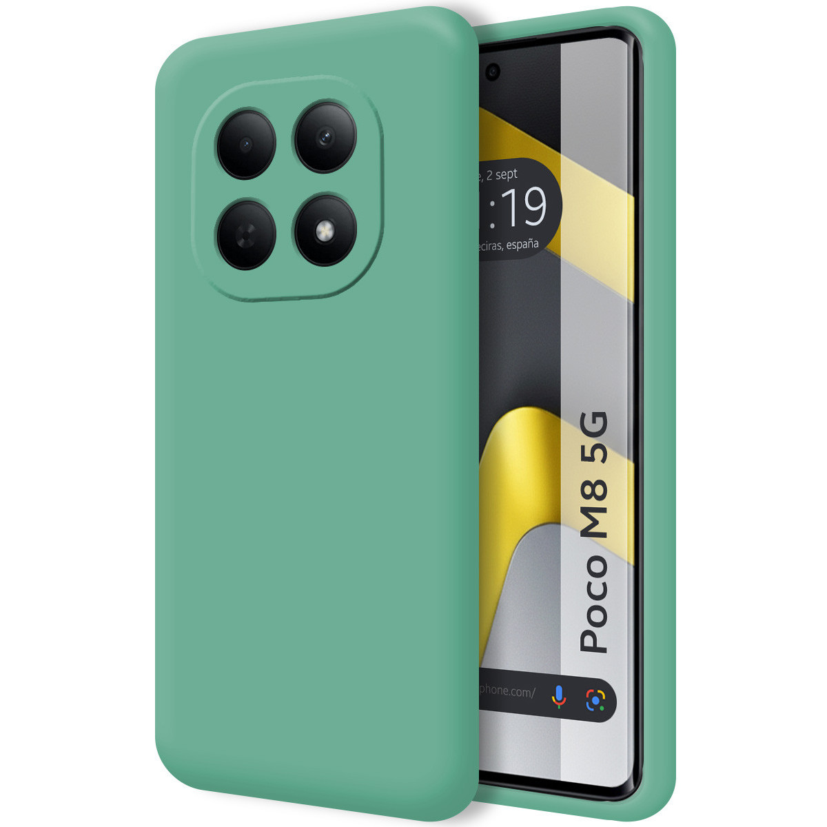 Funda Silicona Líquida Ultra Suave para Xiaomi Poco M8 5G color Verde