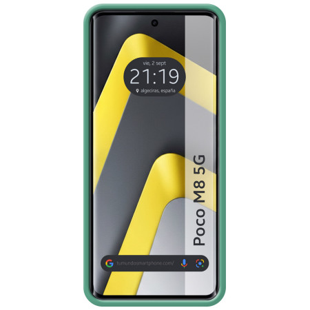 Funda Silicona Líquida Ultra Suave para Xiaomi Poco M8 5G color Verde