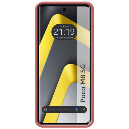 Funda Silicona Líquida Ultra Suave para Xiaomi Poco M8 5G color Rosa