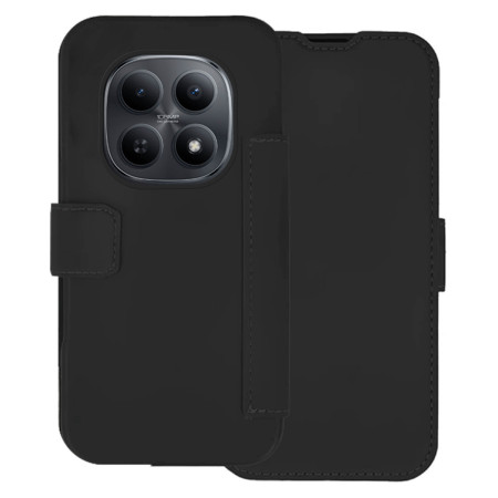 Funda Silicona Suave con Tapa para Xiaomi Poco M8 5G color Negra