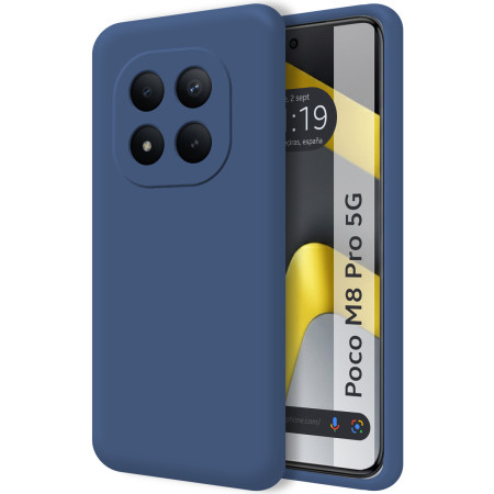 Funda Silicona Líquida Ultra Suave para Xiaomi Poco M8 Pro 5G color Azul