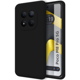 Funda Silicona Líquida Ultra Suave para Xiaomi Poco M8 Pro 5G color Negra