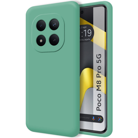 Funda Silicona Líquida Ultra Suave para Xiaomi Poco M8 Pro 5G color Verde