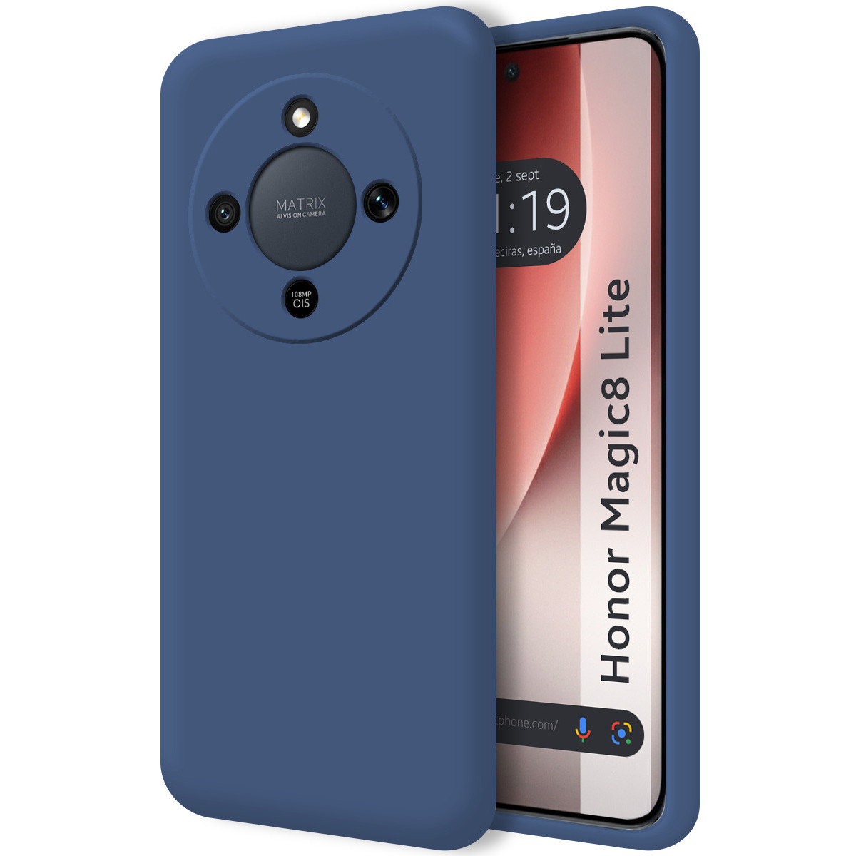 Funda Silicona Líquida Ultra Suave para Huawei Honor Magic 8 Lite 5G color Azul